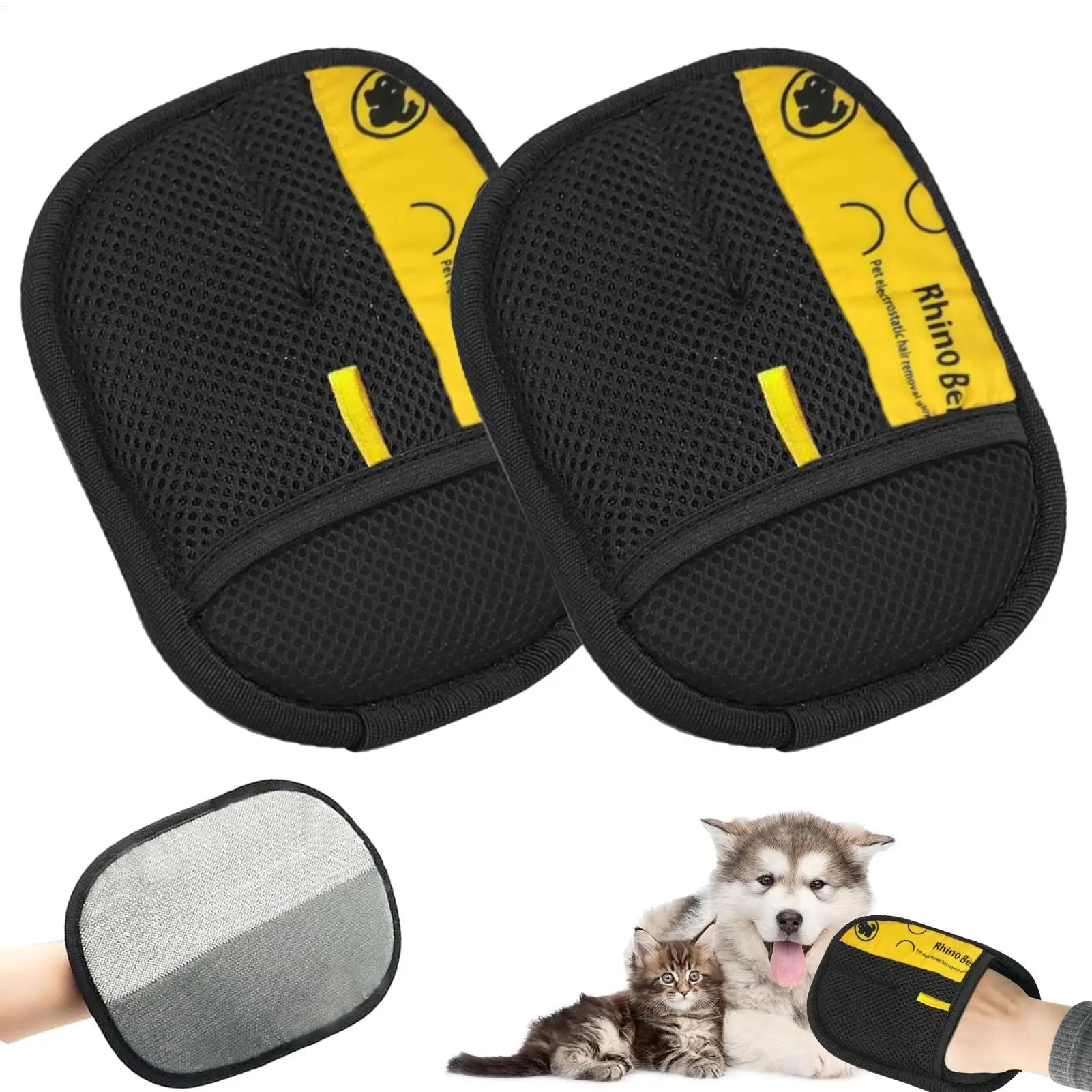 (2 Pack) Pet Hair Remover Gloves – Deshedding & Furniture Cleaning Gloves for Dogs & Cats - PeakPaws Co.