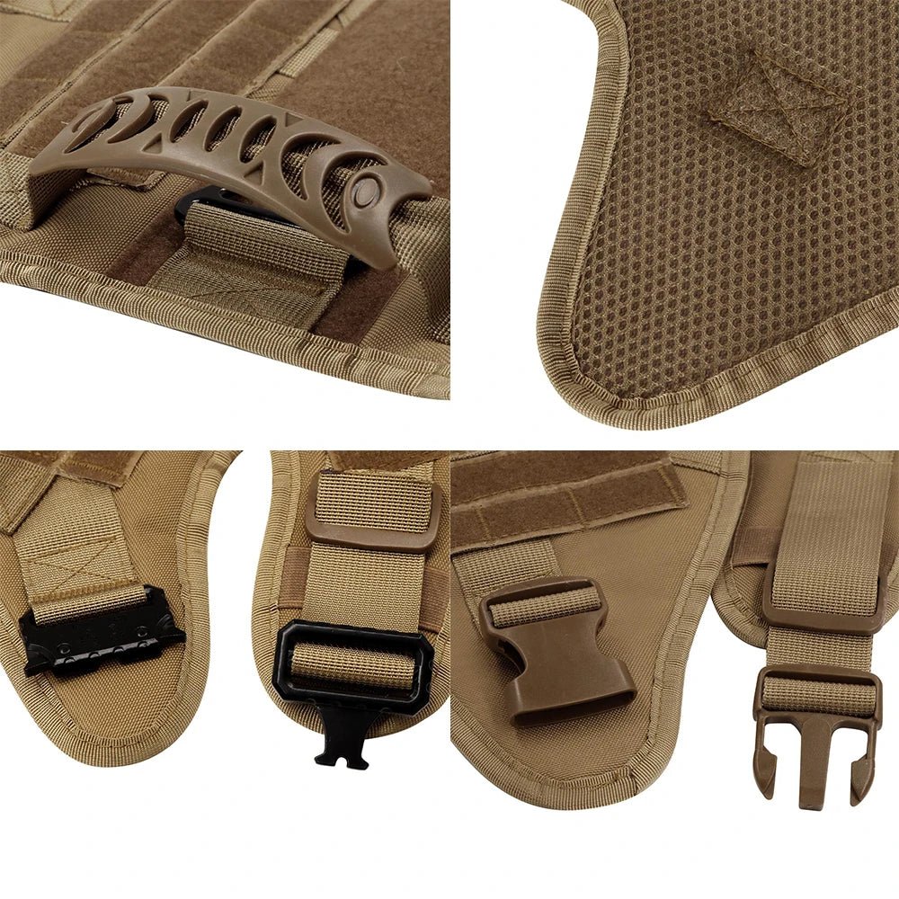 6-Piece Tactical Dog Adventure Kit | Harness, Collar, Leash & MOLLE Saddle Bag Set (4 Colors) - PeakPaws Co.