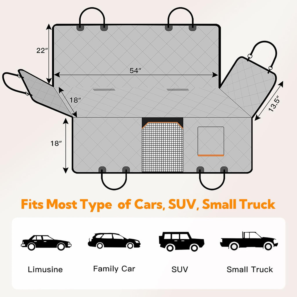 Waterproof Dog Car Backseat Cover/Hammock