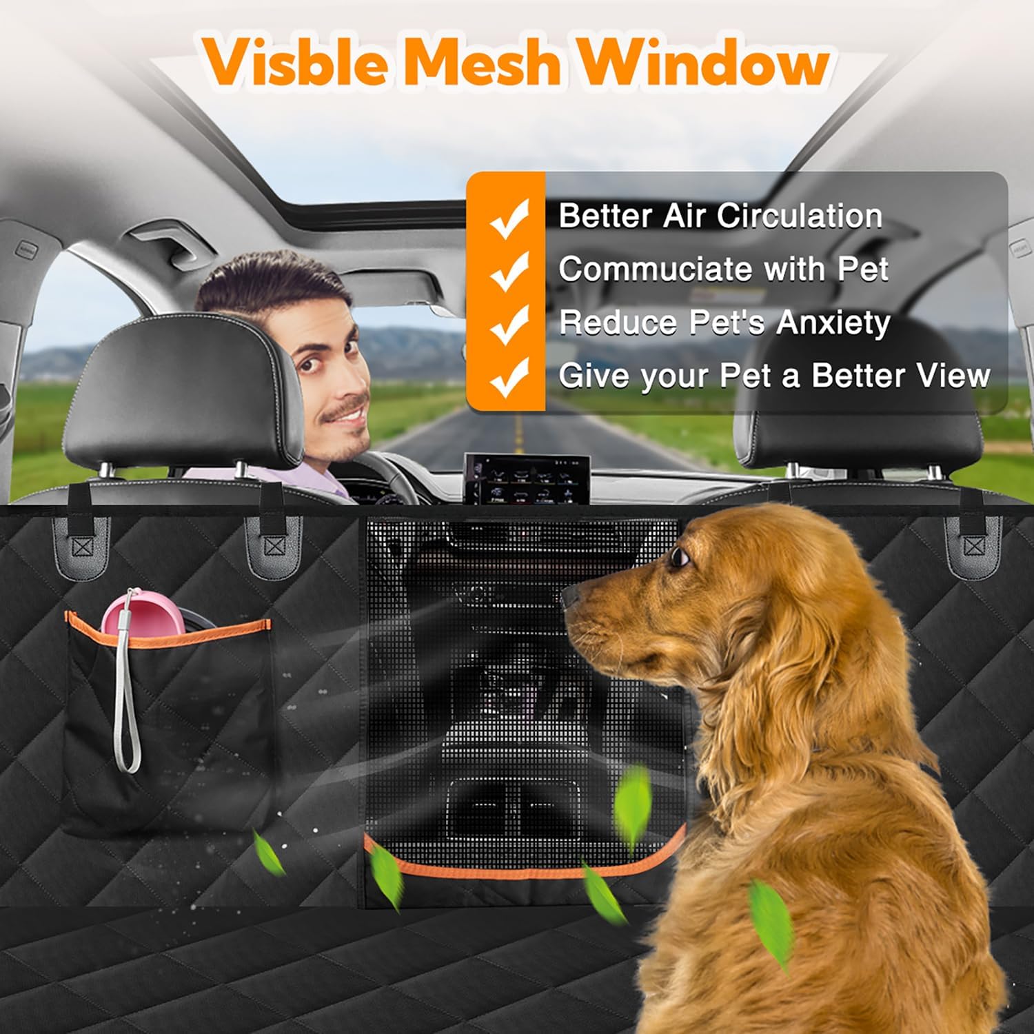 Waterproof Dog Car Backseat Cover/Hammock