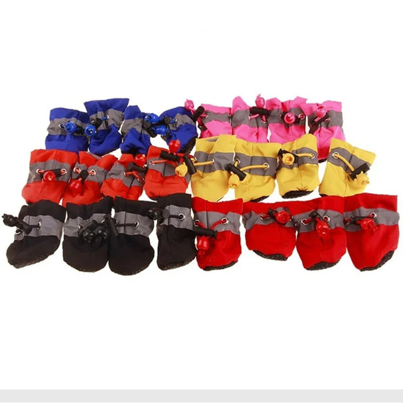 Waterproof Dog Rain Boots (4-Pack) – Anti-Slip Paw Protectors for Hiking, Rain & Mud PeakPaws Co.