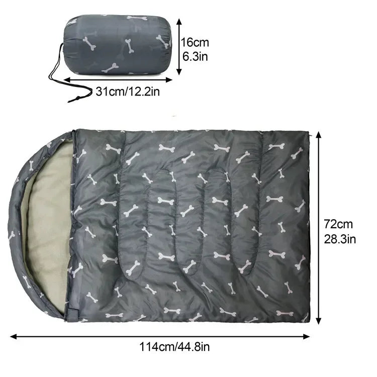 Dog Sleeping Bag – Portable Camping Dog Bed Blanket for Hiking & Travel PeakPaws Co.