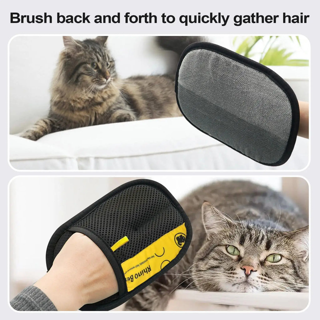 (2 Pack) Pet Hair Remover Gloves – Deshedding & Furniture Cleaning Gloves for Dogs & Cats PeakPaws Co.