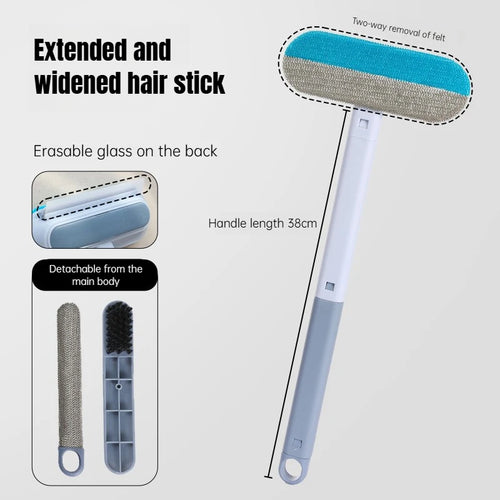 Long Handle Pet Hair Remover Brush – Static Fur Cleaner for Carpets, Car Seats & Dog Gear PeakPaws Co.