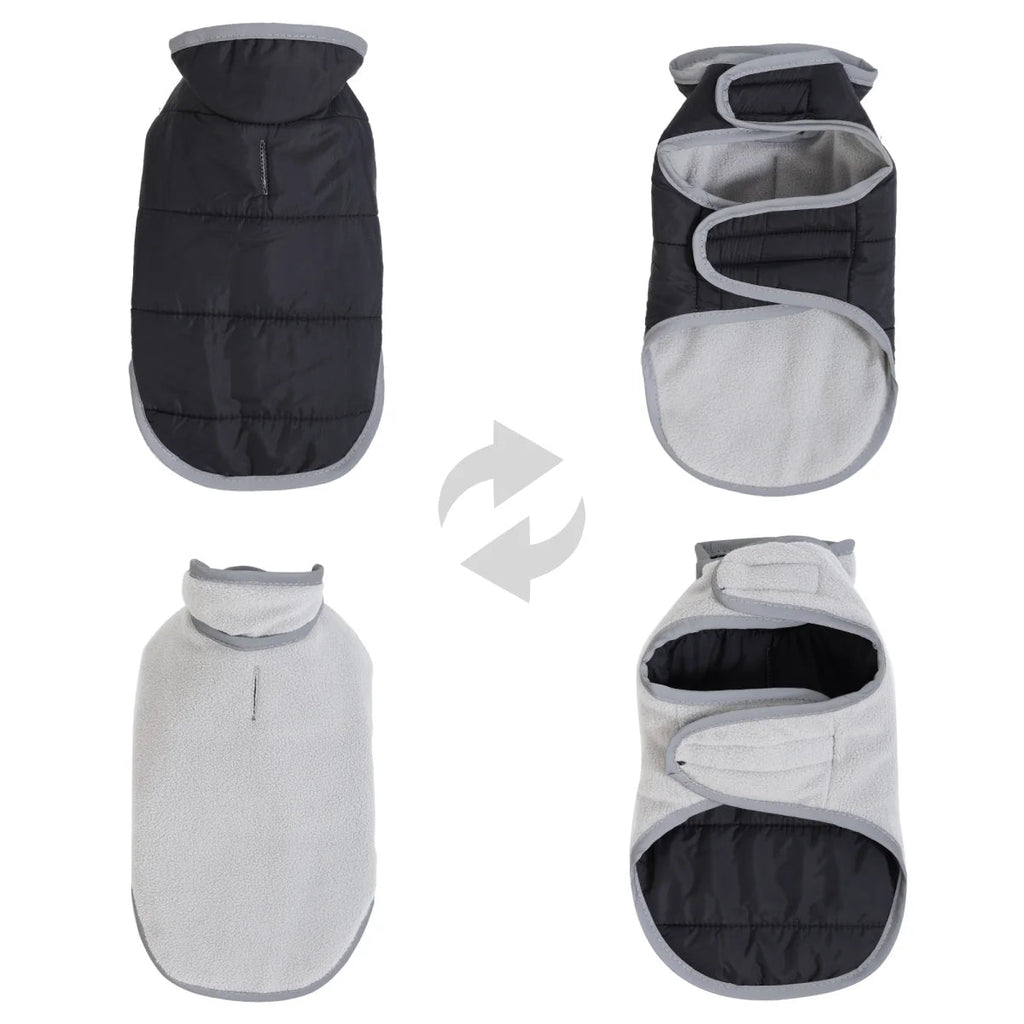 Reversible Waterproof Dog Coat with Fleece Lining – Warm Reflective Winter Jacket PeakPaws Co.