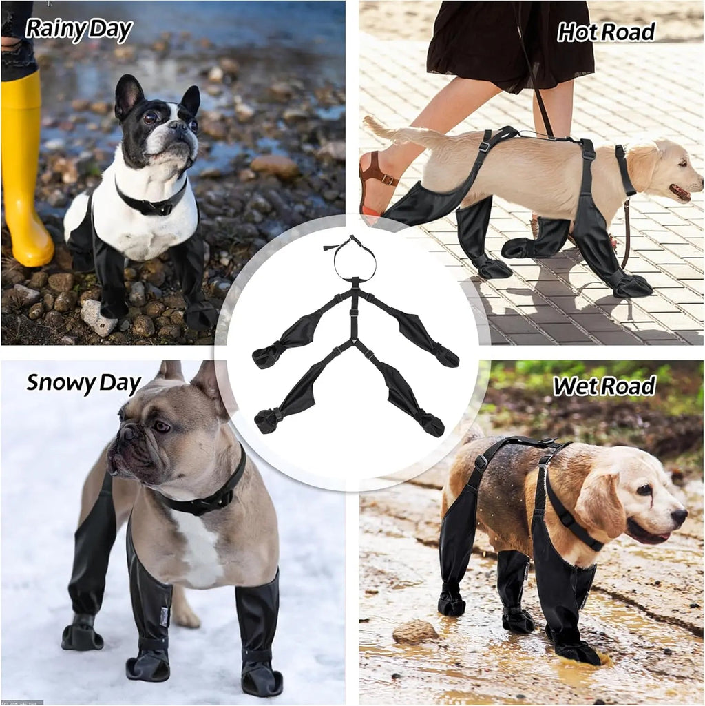 Anti-Slip Waterproof Dog Boots with Suspenders – Paw Protector Shoes PeakPaws Co.