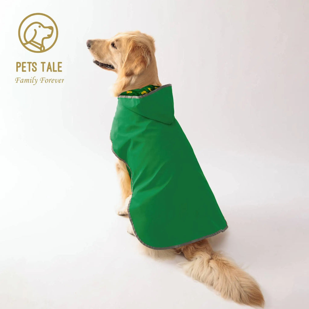 Reversible Dog Raincoat with Reflective Trim – Waterproof Jacket for Outdoor Adventures (XS–5XL) PeakPaws Co.