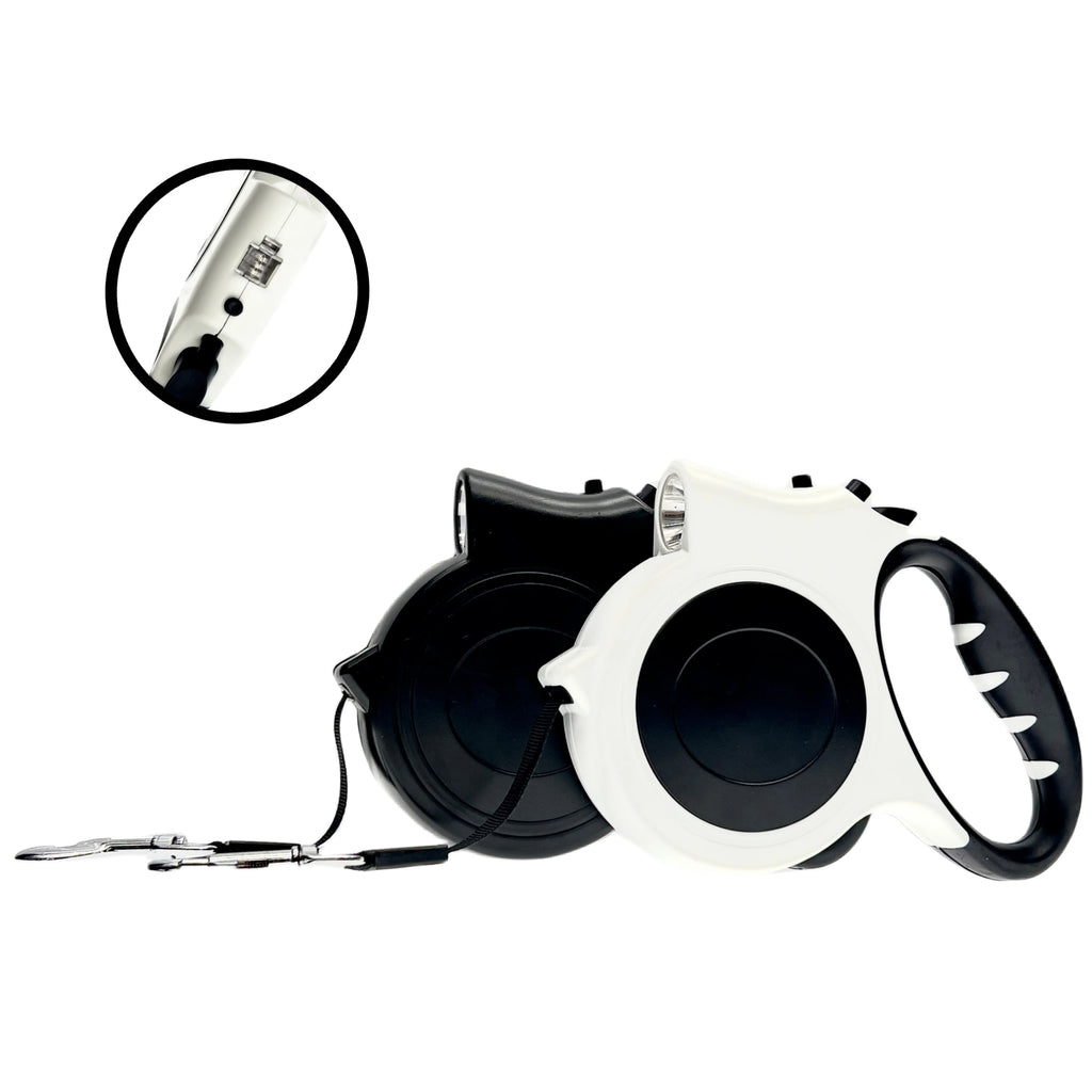 Illuminated Retractable 16 ft. Dog Leash with LED Light | Night Hiking & Walking PeakPaws Co.