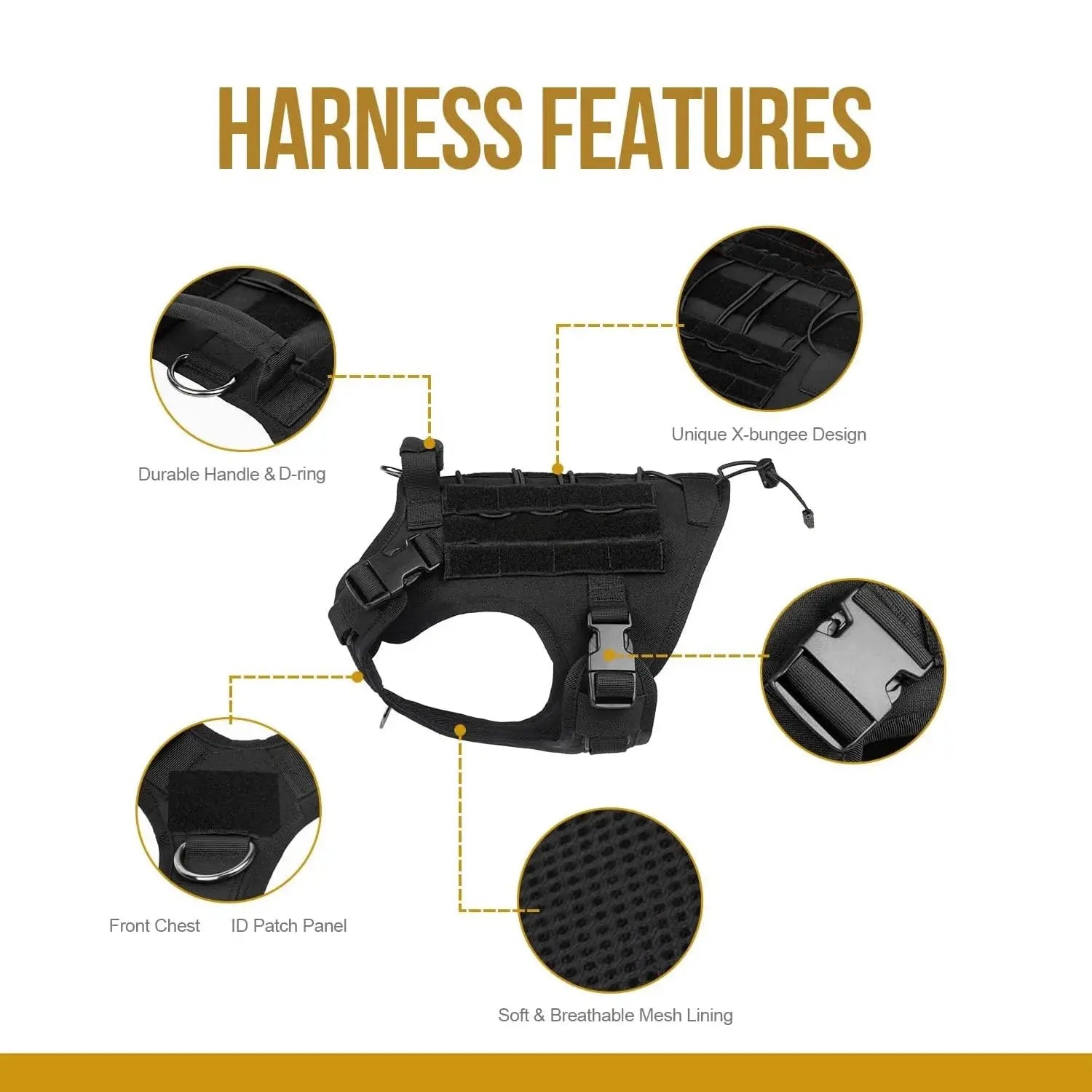 Tactical Adjustable Dog Harness PeakPaws Co.