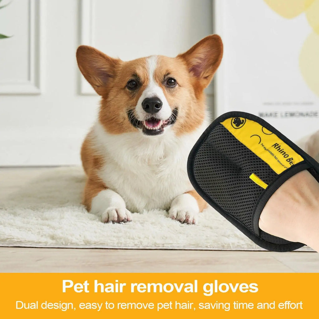 (2 Pack) Pet Hair Remover Gloves – Deshedding & Furniture Cleaning Gloves for Dogs & Cats PeakPaws Co.