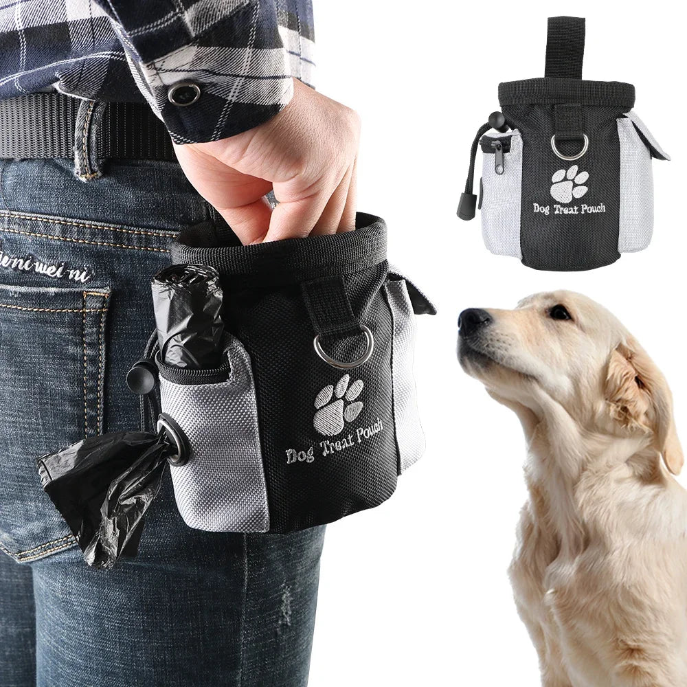 Dog Training Treat Pouch with Poop Bag Dispenser – Hands-Free Waist Bag/Belt Clip PeakPaws Co.