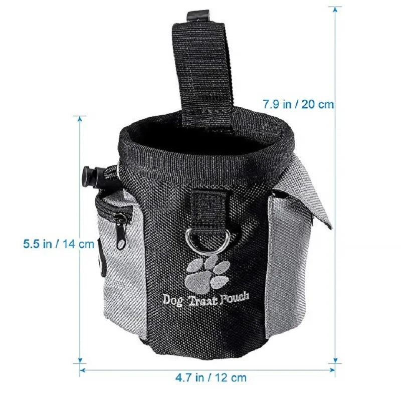 Dog Training Treat Pouch with Poop Bag Dispenser – Hands-Free Waist Bag/Belt Clip PeakPaws Co.