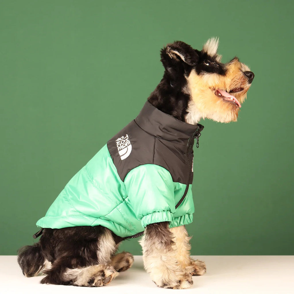 Windproof 'The Dog Face' Winter Jacket with Reflective Trim – Zip-Up Warm Coat for Small & Medium Dogs (Up to 55 lbs) PeakPaws Co.