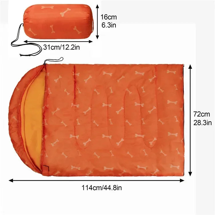 Dog Sleeping Bag – Portable Camping Dog Bed Blanket for Hiking & Travel PeakPaws Co.