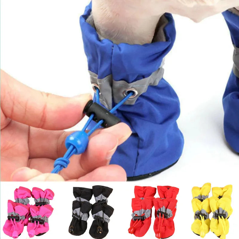 Waterproof Dog Rain Boots (4-Pack) – Anti-Slip Paw Protectors for Hiking, Rain & Mud PeakPaws Co.