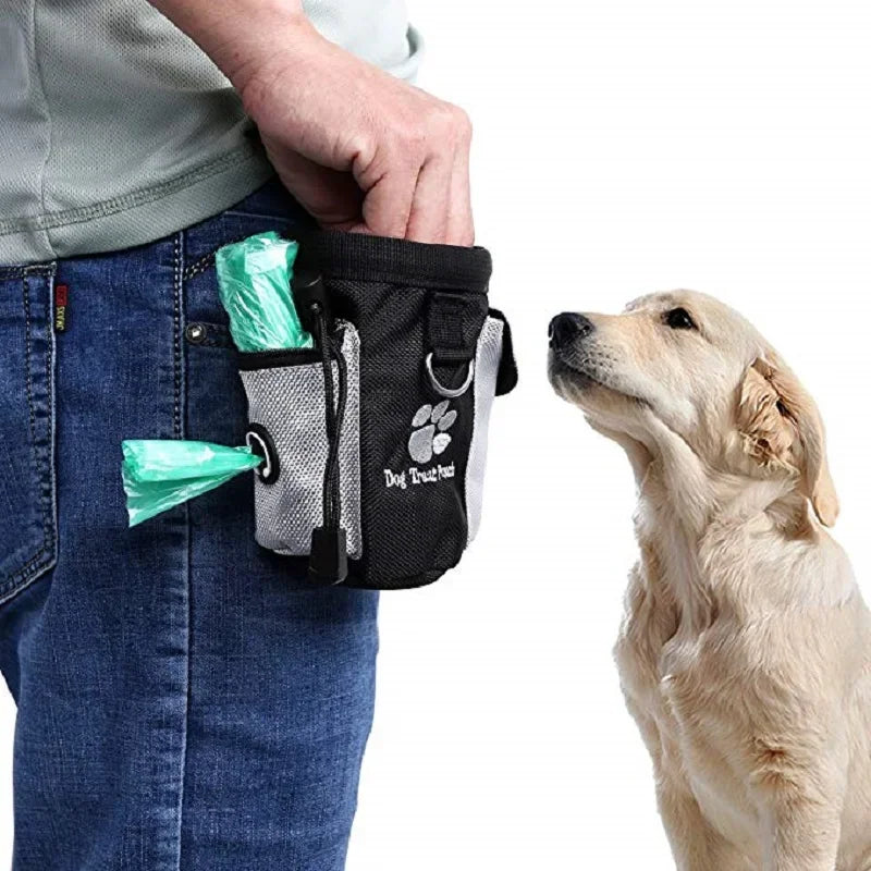 Dog Training Treat Pouch with Poop Bag Dispenser – Hands-Free Waist Bag/Belt Clip PeakPaws Co.