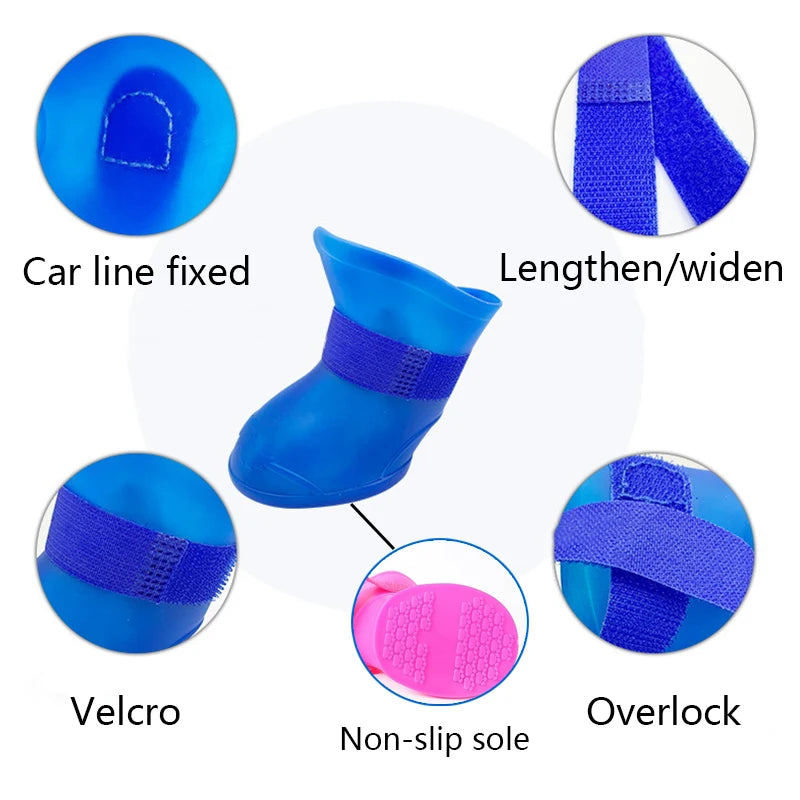 Waterproof Dog Rain Boots – Anti-Slip Rubber Paw Protectors PeakPaws Co.