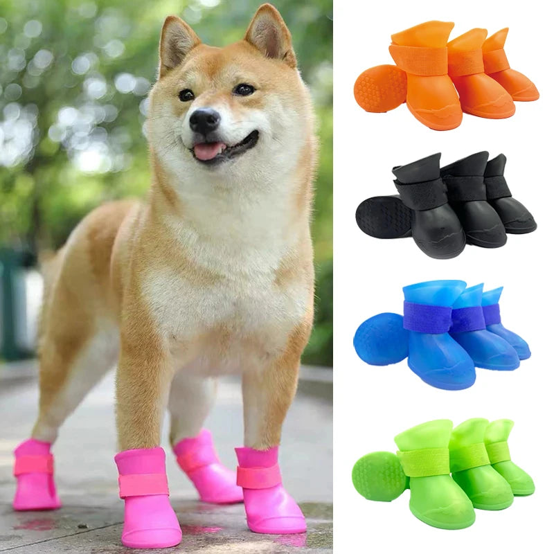 Waterproof Dog Rain Boots – Anti-Slip Rubber Paw Protectors PeakPaws Co.