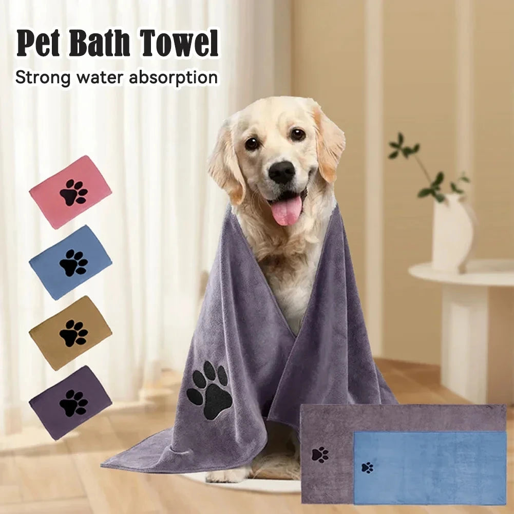 Quick-Dry Microfiber Dog Towel – Ultra Absorbent Pet Bath Towel (2 Sizes) PeakPaws Co.
