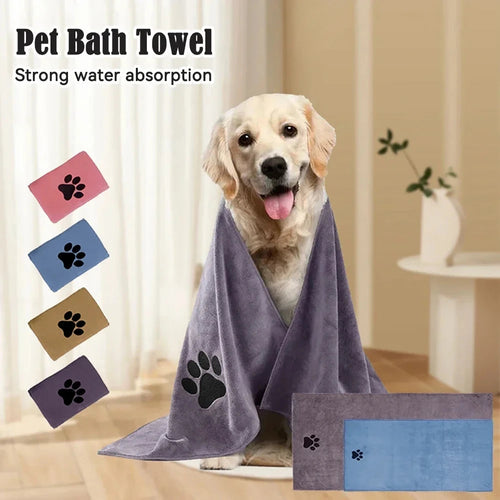 Quick-Dry Microfiber Dog Towel – Ultra Absorbent Pet Bath Towel (2 Sizes) PeakPaws Co.
