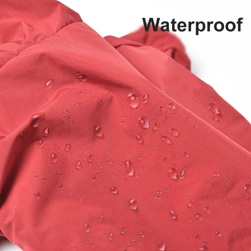 Waterproof Dog Winter Coat with Hood – Fleece Lined Reflective Jacket for Dogs (Up to 55 lbs, Black/Red) PeakPaws Co.