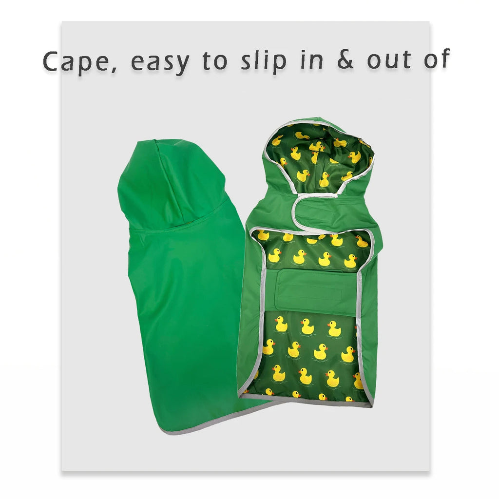 Reversible Dog Raincoat with Reflective Trim – Waterproof Jacket for Outdoor Adventures (XS–5XL) PeakPaws Co.