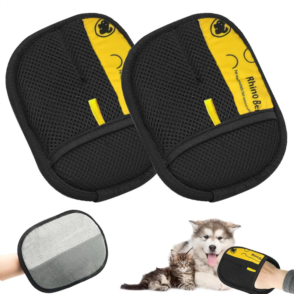 (2 Pack) Pet Hair Remover Gloves – Deshedding & Furniture Cleaning Gloves for Dogs & Cats PeakPaws Co.