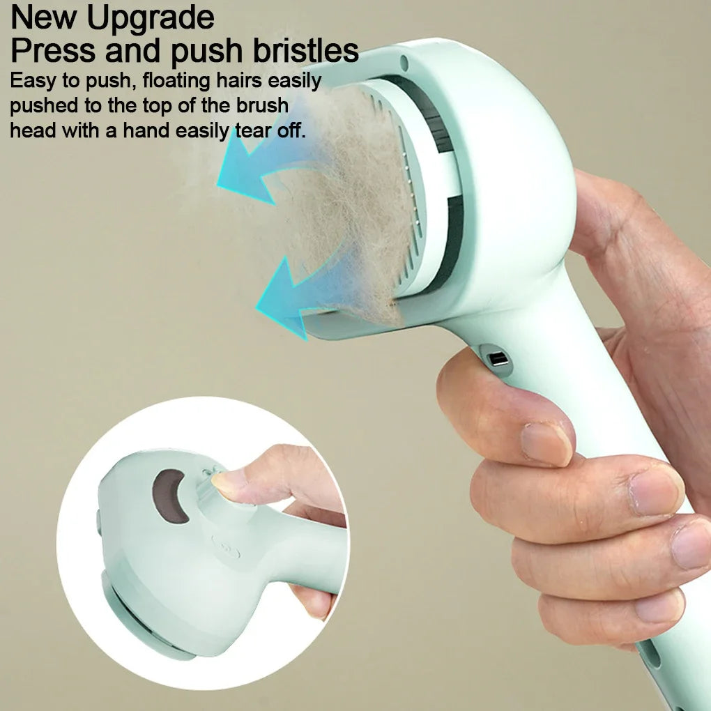 Steam Dog Grooming Brush – USB Rechargeable Deshedding Comb with Spray PeakPaws Co.