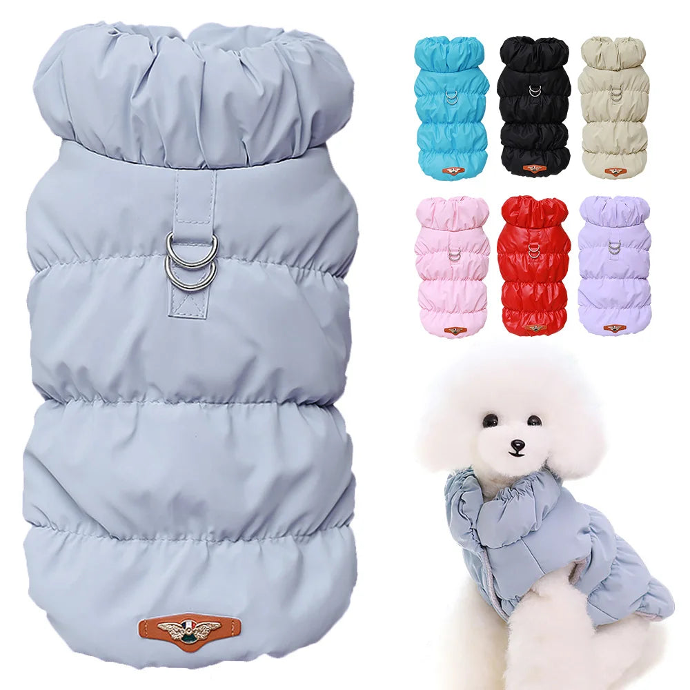 Warm Padded Dog Vest with D-Ring – Soft Winter Jacket for Small & Medium Dogs (Under 40 lbs, 7 Colors) PeakPaws Co.