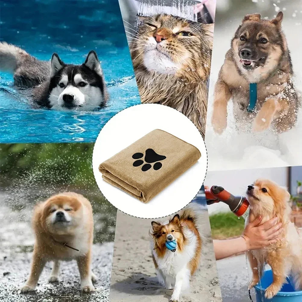 Quick-Dry Microfiber Dog Towel – Ultra Absorbent Pet Bath Towel (2 Sizes) PeakPaws Co.