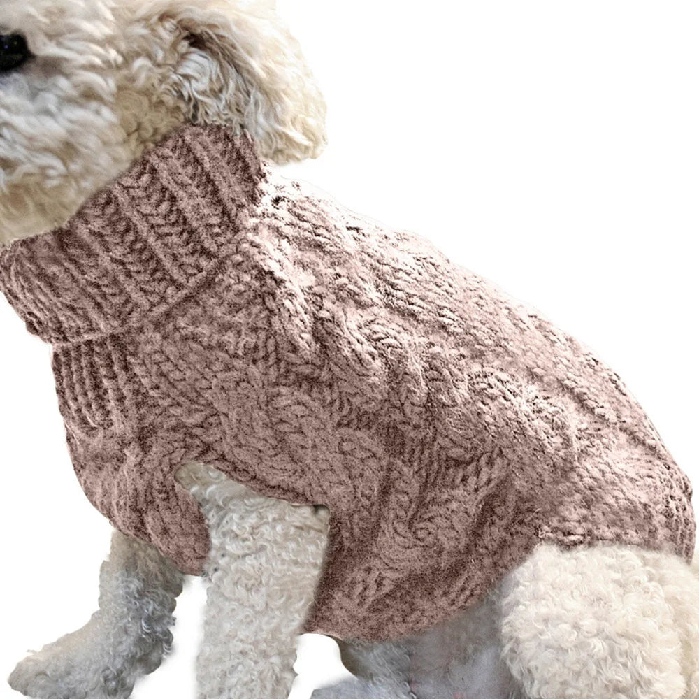 Small Dog Knit Sweater – Warm Winter Dog Clothing for Small Dogs Under 15 lbs (8 Colors) PeakPaws Co.