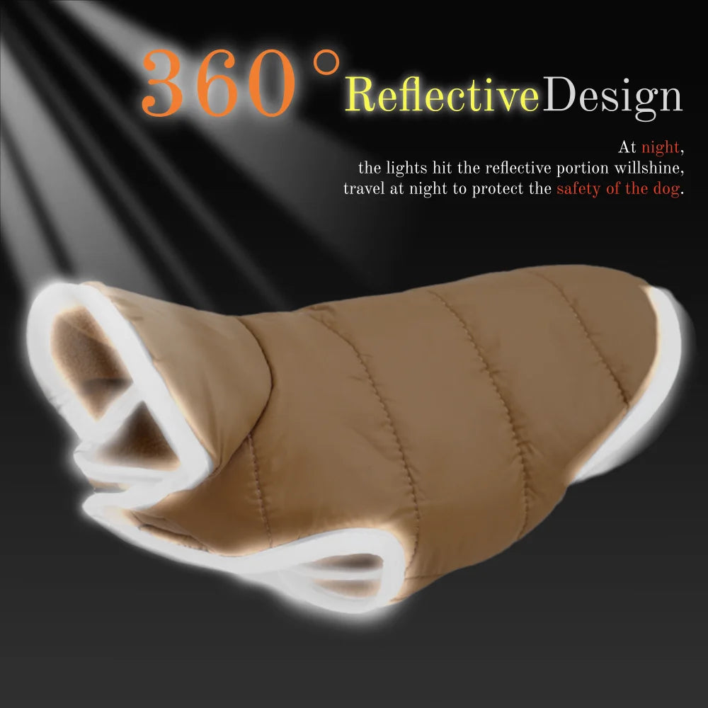 Reversible Waterproof Dog Coat with Fleece Lining – Warm Reflective Winter Jacket PeakPaws Co.