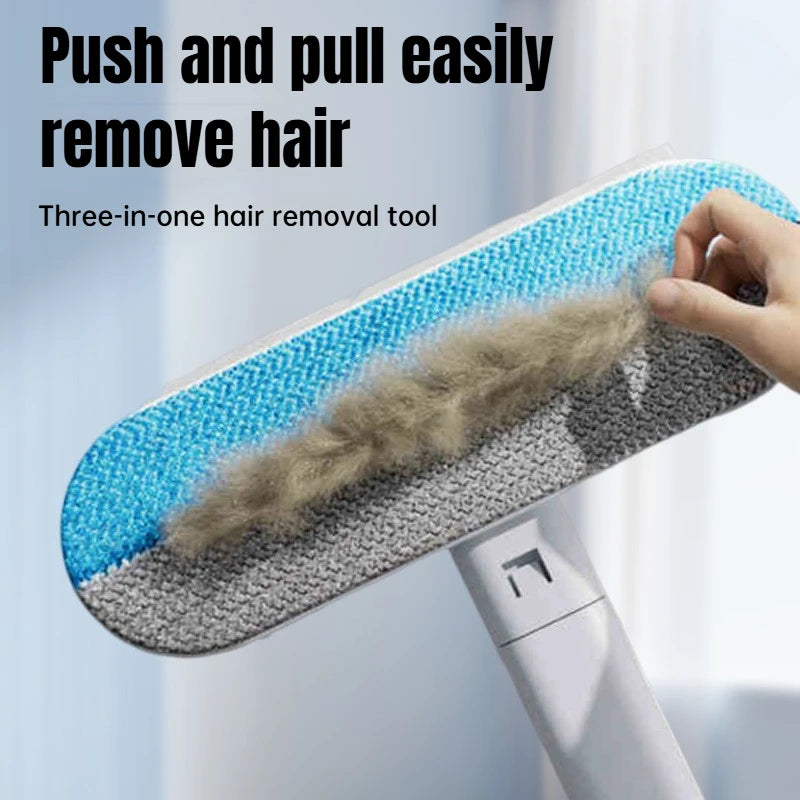 Long Handle Pet Hair Remover Brush – Static Fur Cleaner for Carpets, Car Seats & Dog Gear PeakPaws Co.