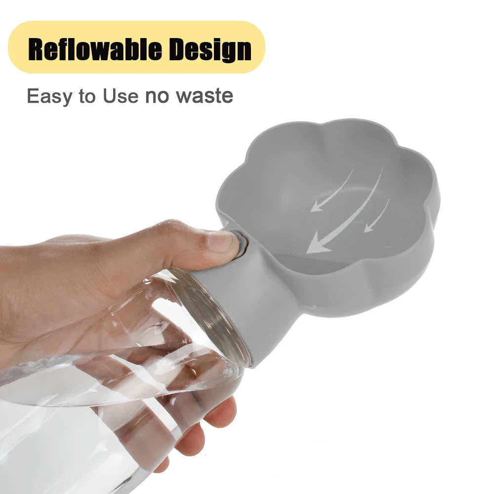 Portable Dog Water Bottle with Food Container – Leakproof Travel Dog Bottle PeakPaws Co.