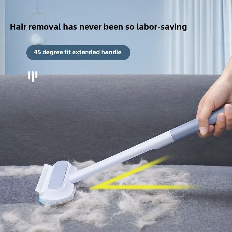 Long Handle Pet Hair Remover Brush – Static Fur Cleaner for Carpets, Car Seats & Dog Gear PeakPaws Co.