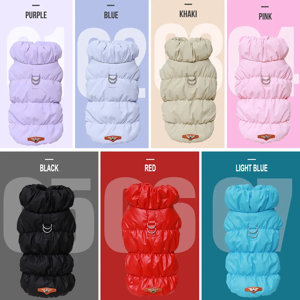 Warm Padded Dog Vest with D-Ring – Soft Winter Jacket for Small & Medium Dogs (Under 40 lbs, 7 Colors) PeakPaws Co.