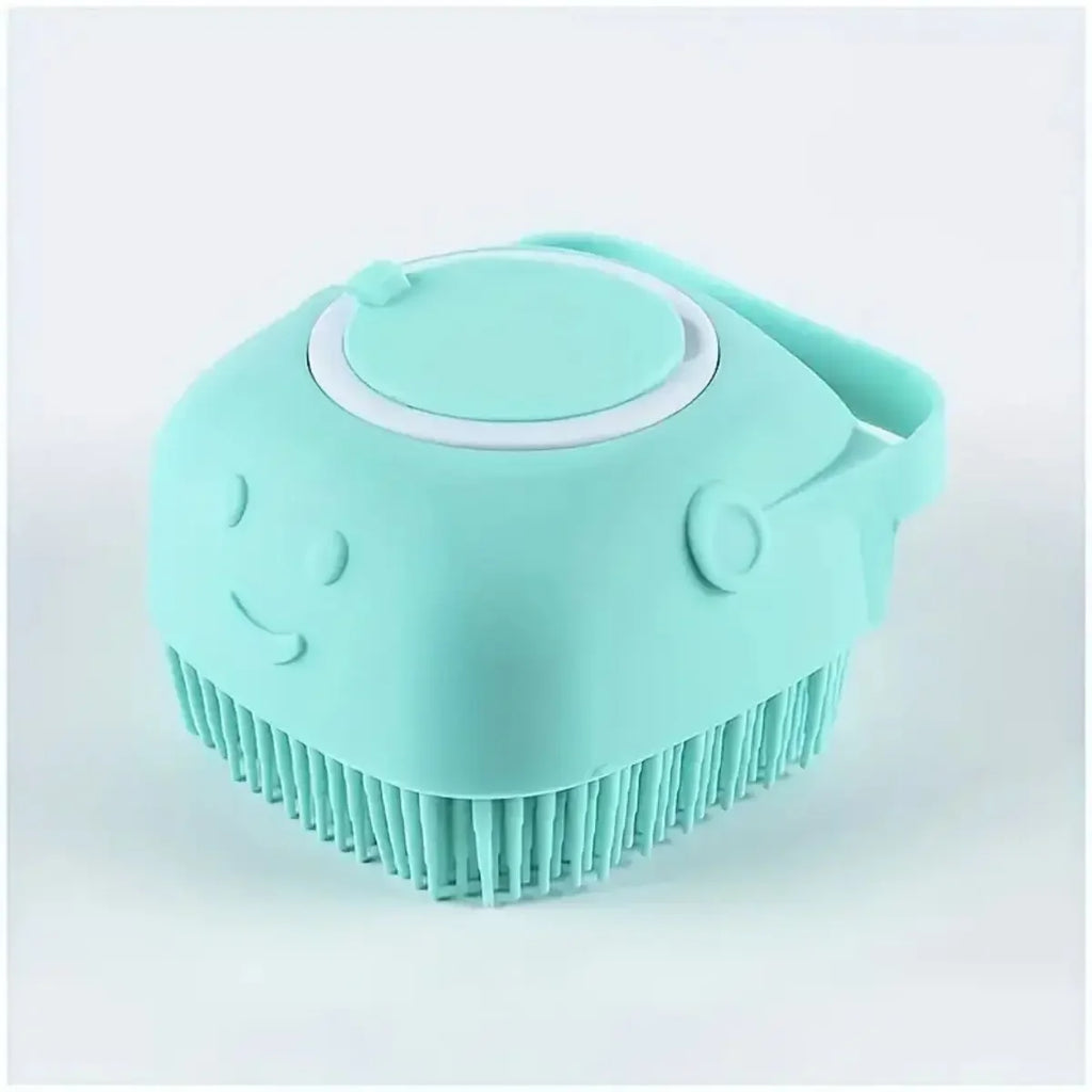 Soft Dog Bath Brush with Shampoo Dispenser PeakPaws Co.
