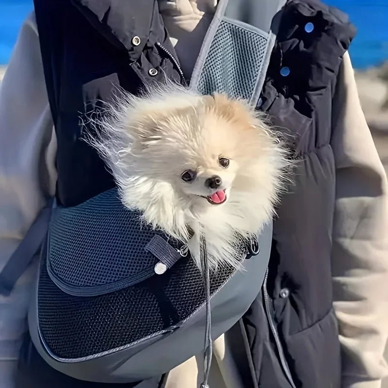 Breathable Dog Sling Carrier Backpack – Hands-Free Crossbody Travel Bag - PeakPaws Co.