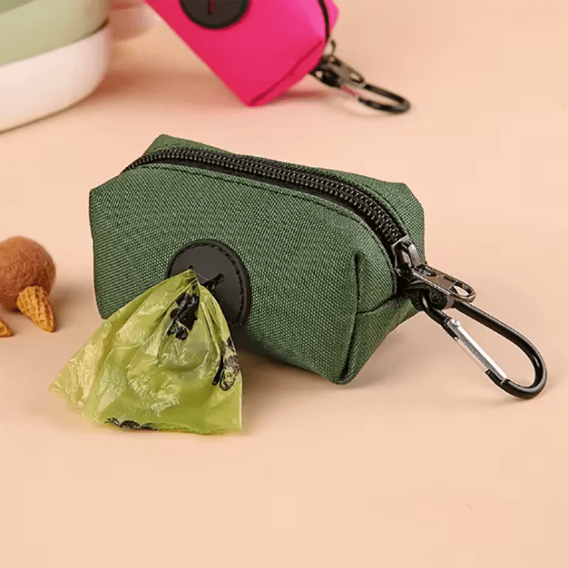 Canvas Dog Poop Bag Holder with Carabiner – Outdoor Waste Bag Dispenser (Multi-Pack Options) - PeakPaws Co.