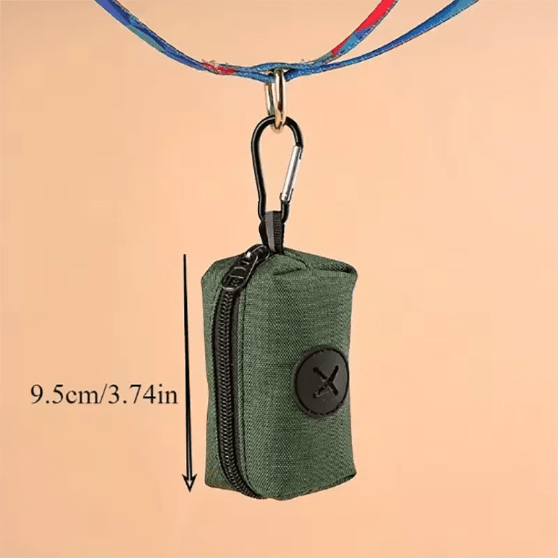 Canvas Dog Poop Bag Holder with Carabiner – Outdoor Waste Bag Dispenser (Multi-Pack Options) - PeakPaws Co.