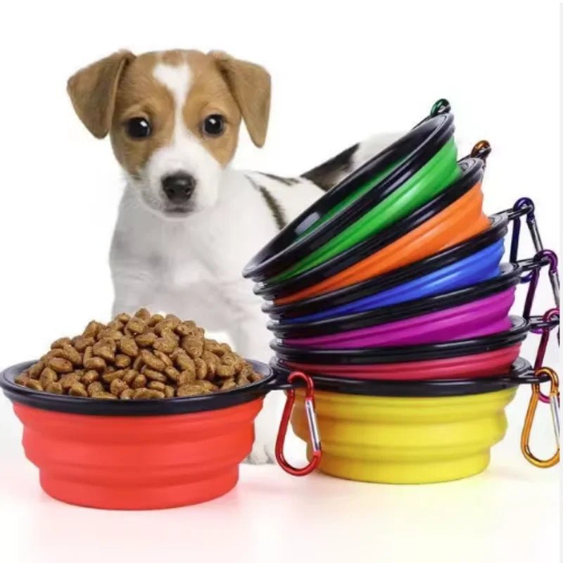 Collapsible Dog Travel Bowl – Portable Silicone Pet Food & Water Bowl 350ml–1000ml, 10 Colors - PeakPaws Co.