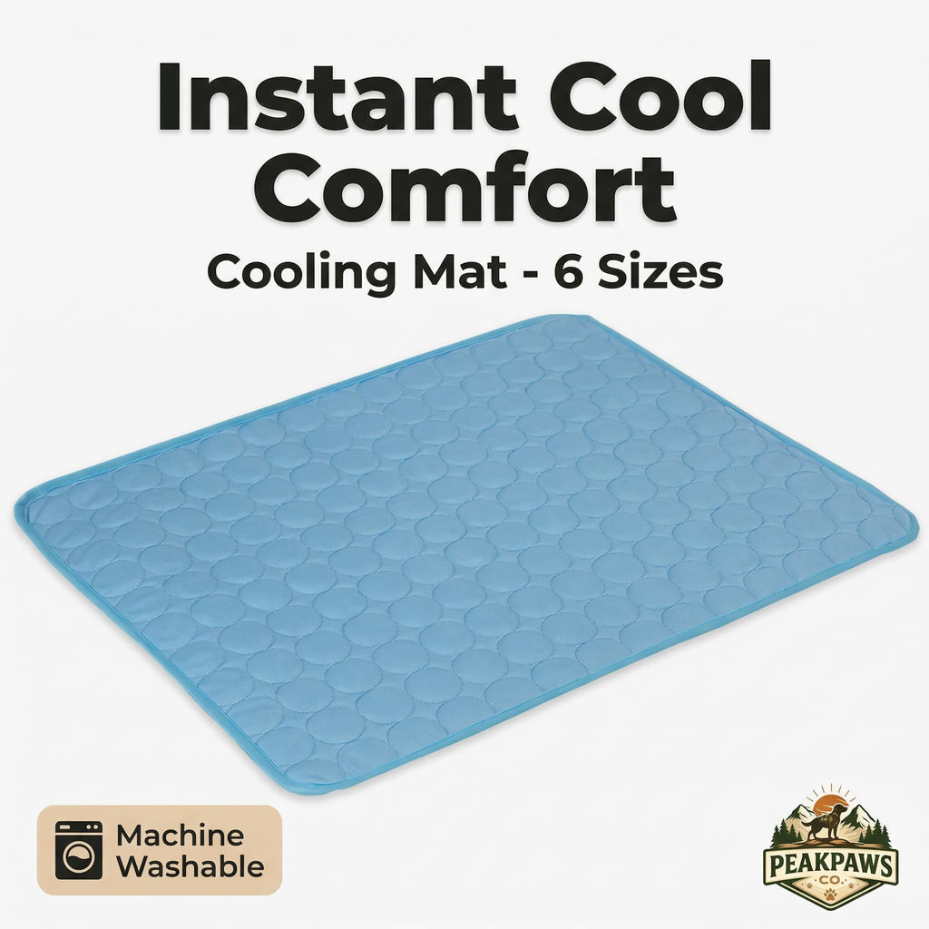 Cooling Dog Mat – Summer Pet Washable Cooling Bed for Travel, Camping & Home (XS–2XL, Multiple Colors) - PeakPaws Co.
