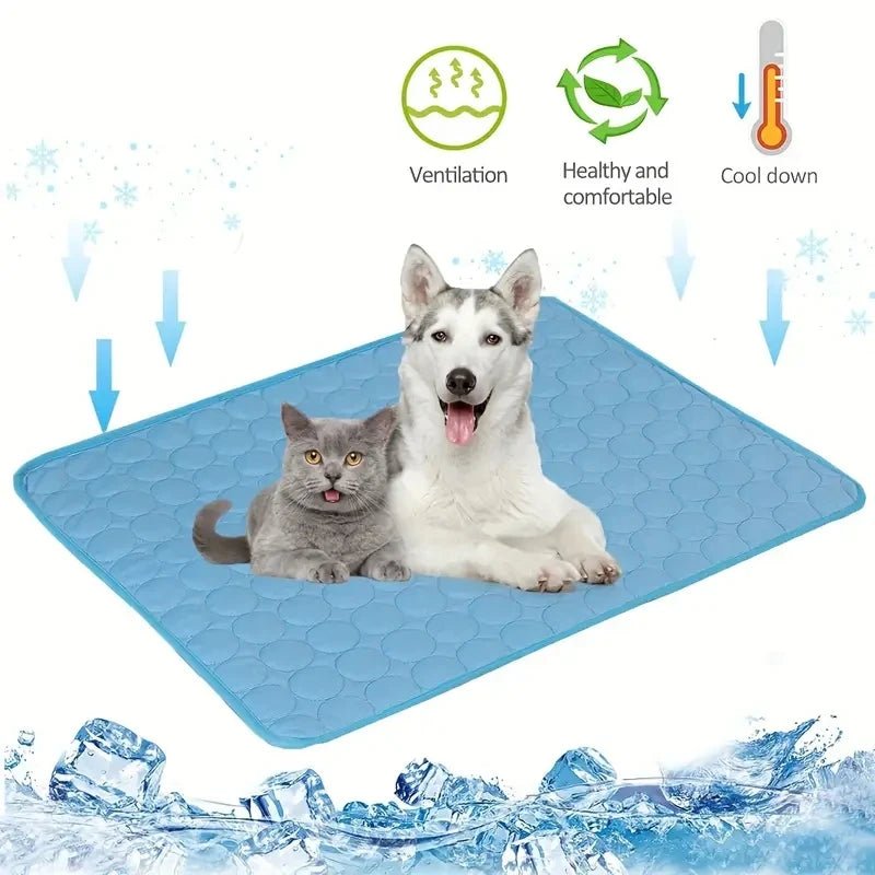 Cooling Dog Mat – Summer Pet Washable Cooling Bed for Travel, Camping & Home (XS–2XL, Multiple Colors) - PeakPaws Co.