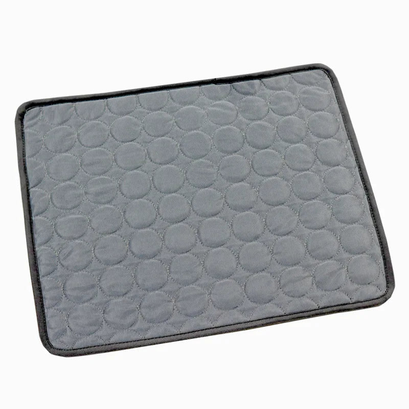 gray Cooling Dog Mat – Summer Pet Washable Cooling Bed for Travel, Camping & Home (XS–2XL, Multiple Colors) - PeakPaws Co.