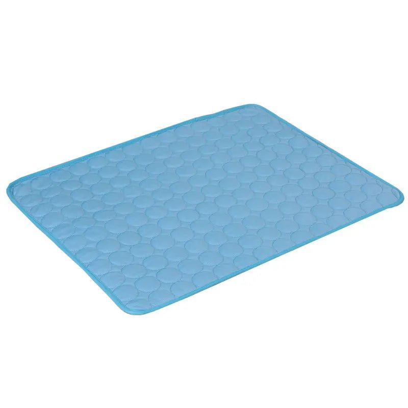 blue Cooling Dog Mat – Summer Pet Washable Cooling Bed for Travel, Camping & Home (XS–2XL, Multiple Colors) - PeakPaws Co.