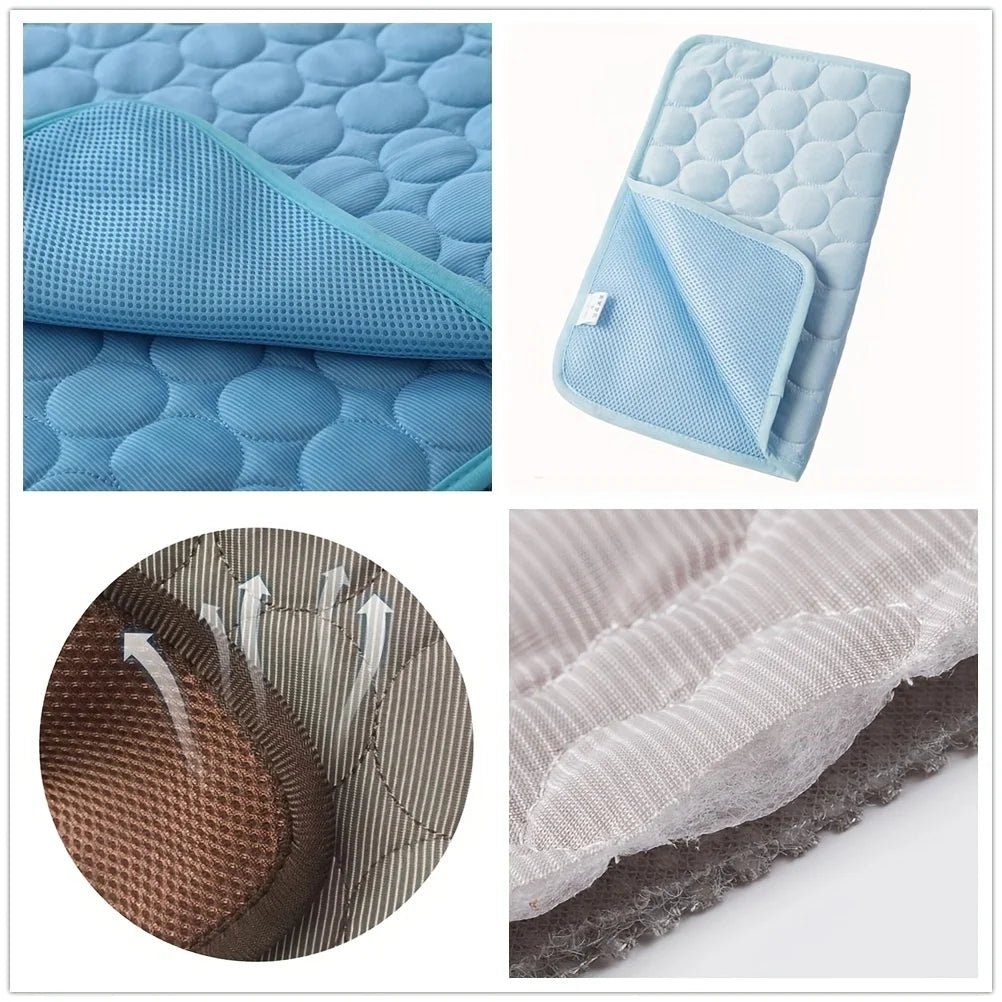 Cooling Dog Mat – Summer Pet Washable Cooling Bed for Travel, Camping & Home (XS–2XL, Multiple Colors) - PeakPaws Co.