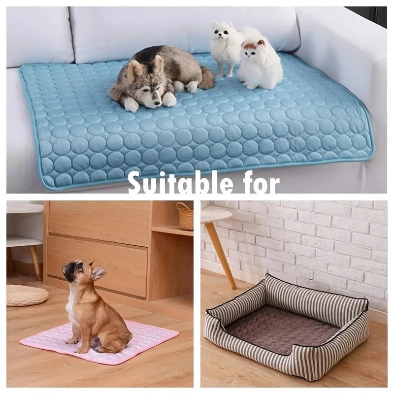 Cooling Dog Mat – Summer Pet Washable Cooling Bed for Travel, Camping & Home (XS–2XL, Multiple Colors) - PeakPaws Co.