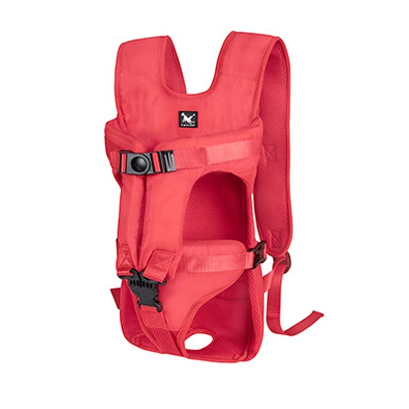 red Dog Carrier Backpack – Hands-Free Front & Back Pet Backpack - PeakPaws Co.