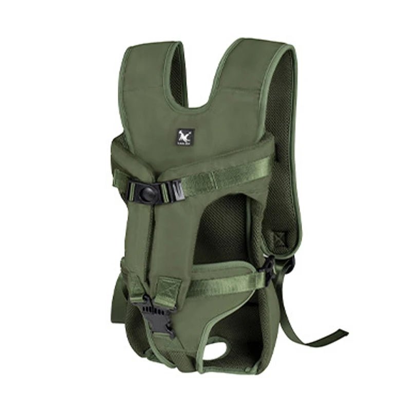 green Dog Carrier Backpack – Hands-Free Front & Back Pet Backpack - PeakPaws Co.