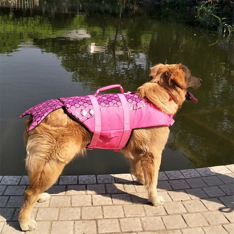 Dog Life Jacket Vest – Shark & Mermaid Pet Swim Vest for Beach, Boating & Summer Adventures (XS–XL) - PeakPaws Co.